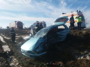 Accident rutier autoturism Horia