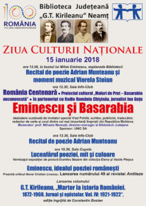 Afis Ziua Culturii Nationale