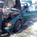 Incendiu autoturism pompieri