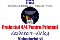 4 aprilie: Proiectul 4/4 Pentru Prieteni la Biblioteca Judeţeană