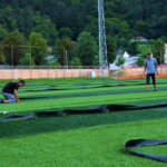 Gazon nou montat pe stadion