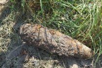 Muniţie neexplodată descoperită în satul Poiana, comuna Brusturi