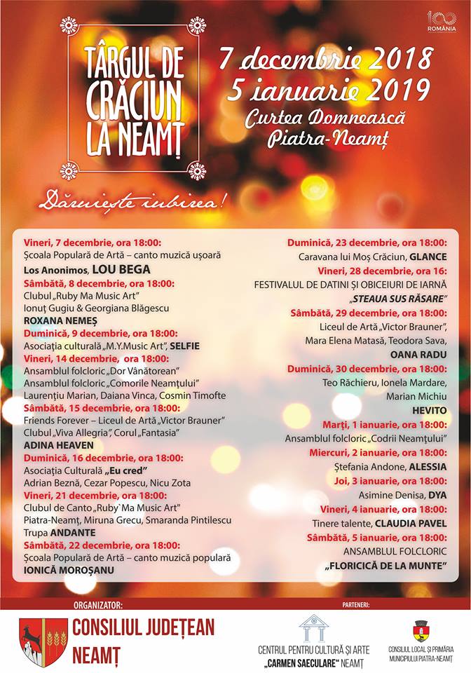 Programul Targul de Craciun la Neamt