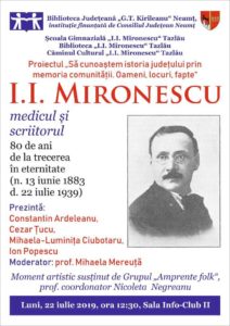 I I Mironescu evocat la Biblioteca judeteana