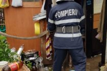 Incendiu la o baracă metalică provocat de o butelie