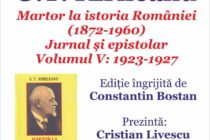 G. T. Kirileanu – ”Martor la istoria României”, lansare de carte la Biblioteca Județeană