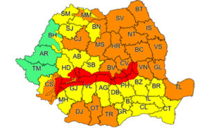 Atentionare meteorologica cod portocaliu rosu 24.02.2020