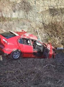 Autoturism cazut in rapa Bicaz