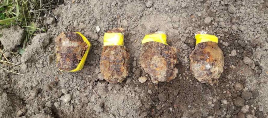 Grenade neexplodate descoperite în curtea unui cetățean din Vânători Neamț