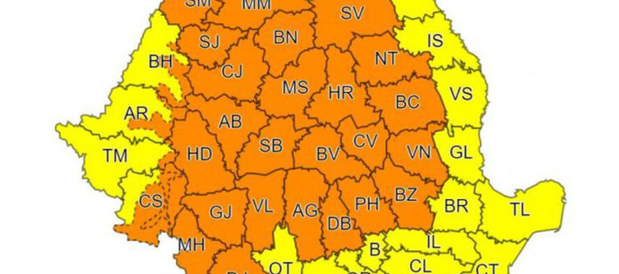 Avertizări meteorologice de vreme rea valabile pentru județul Neamț
