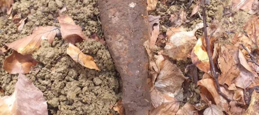 Proiectil neexplodat descoperit în pădurea Arinosu din comuna Ion Creangă