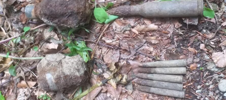 Mai multe elemente de muniție neexplodată descoperite în comuna Brusturi