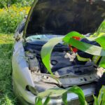 autoturism rasturnat in lan de porumb