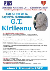 GT Kirileanu 150 de ani