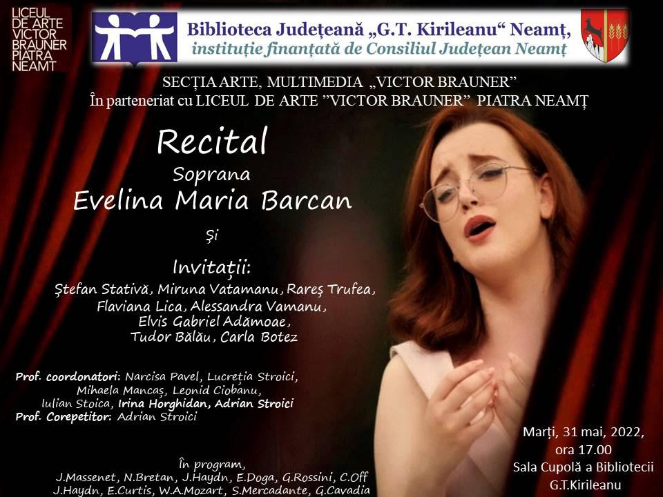 Afis recital Evelina Barcan (1)