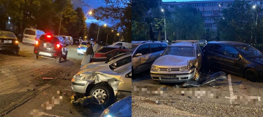 Un tânăr drogat a avariat 6 autoturisme pe bulevardul Dacia din Piatra Neamț