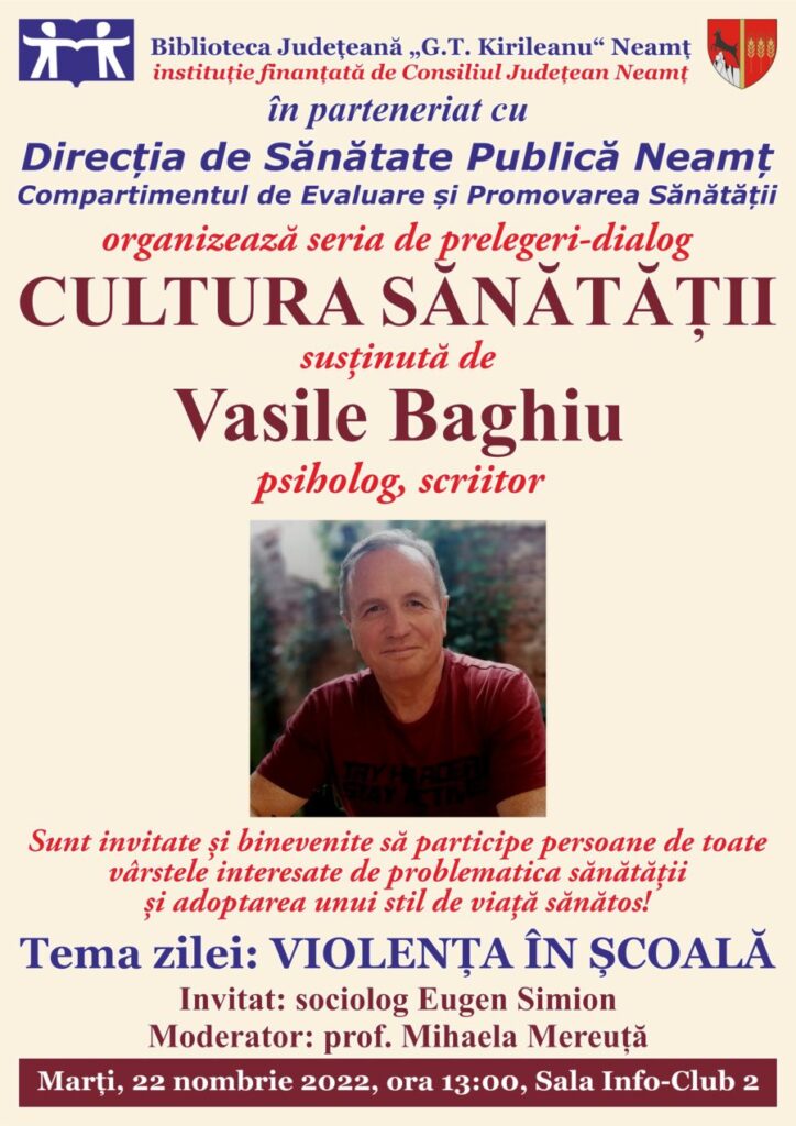 Afis6 Cultura sanatatii Vasile Baghiu2022_11_22