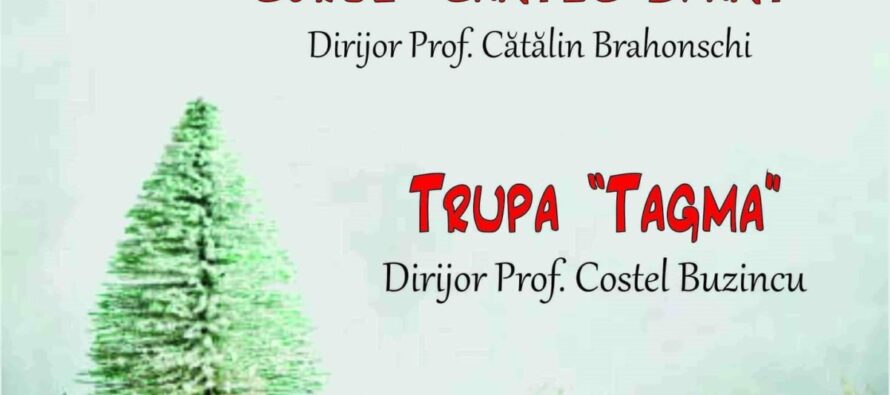 Concert de colinde susținut de Corul ”Cântec Sfânt” și de Trupa ”Tagma”
