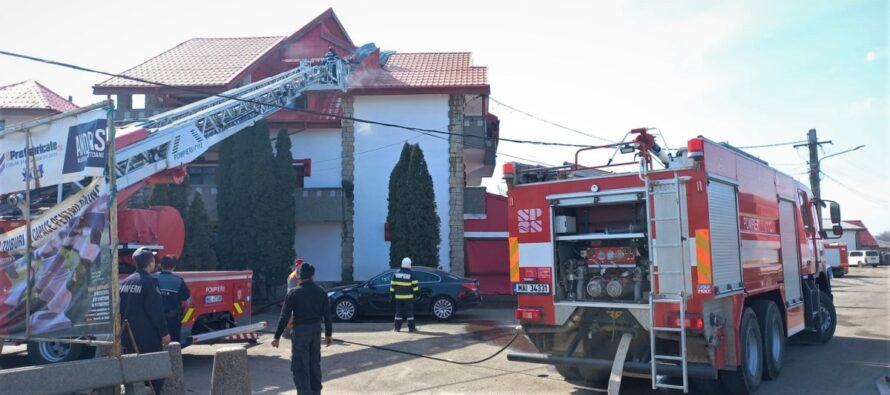 Incendiu la un motel din comuna Gherăiești