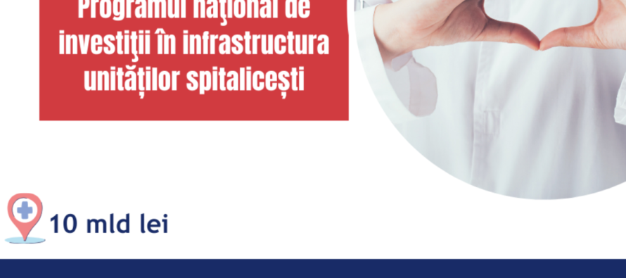 MIPE lansează Programul Național de investiții în infrastructura de sănătate, cu o valoare de 10 miliarde de lei