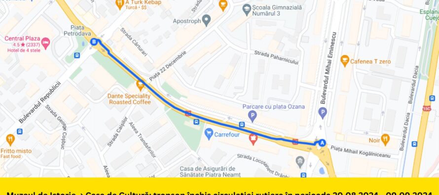 Atenție, șoferi! Se închide circulația rutieră pe Bulevardul Decebal